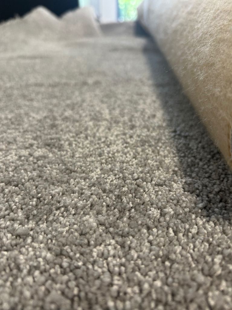 Brand New Grey saxony Carpet
