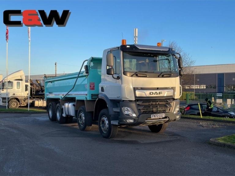 2022 (72) DAF FAD CF 450 8x4 Steel Body Tipper-189000Kms