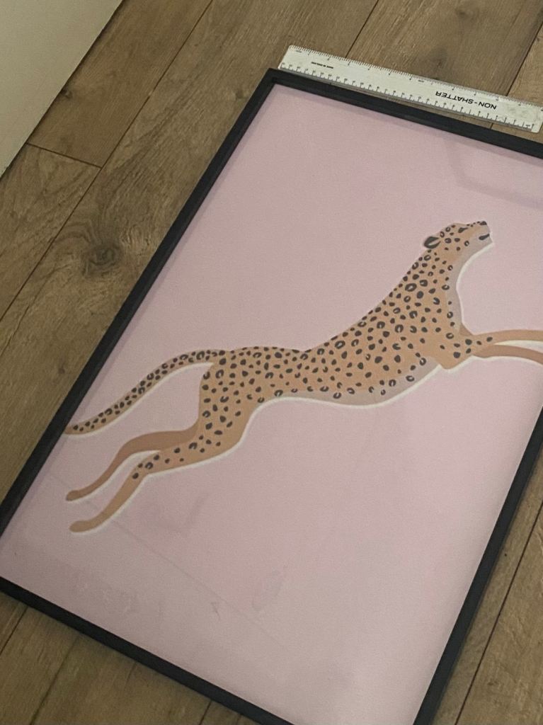 Cute pink leopard wall print 
