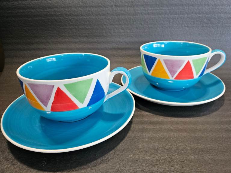 WHITTARD of Chelsea XL tea cup & saucer, set of 2