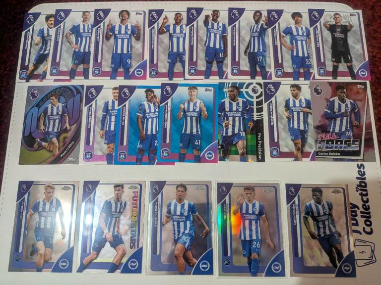 BRIGHTON Bundle Chrome 👑 TOPPS 2026 English Premier League Football Cards Sports Parallels