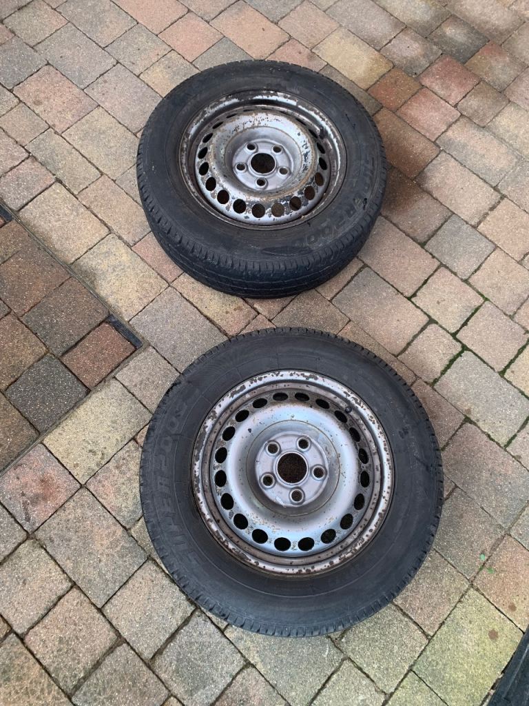 2 Vw T5 wheels and tyres ( can deliver for free )