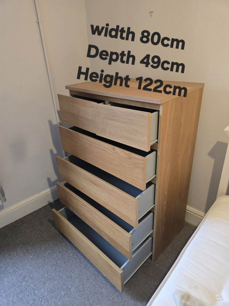 IT104 Stylish Oak-Effect 6-Drawer Chest (Delivery Available)