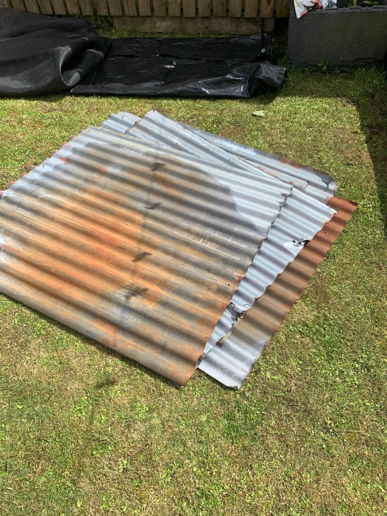 5 corrugated sheets /hut roof free