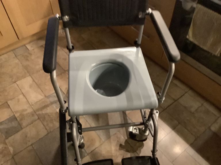 Glideabout wheeled comode. 