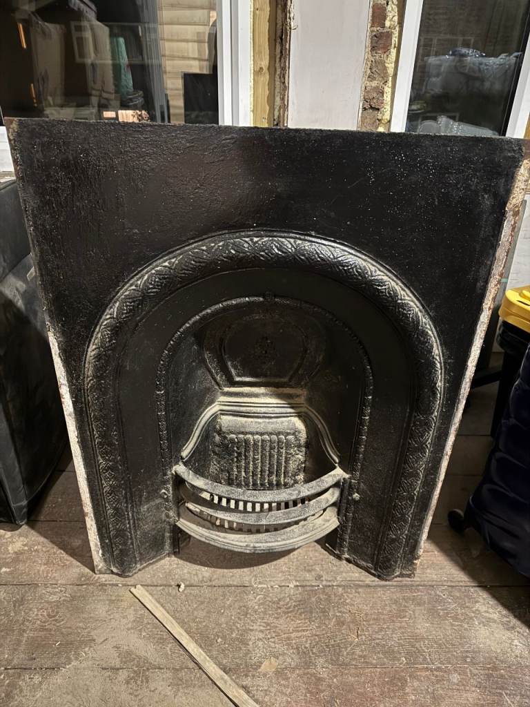 Victorian cast iron bedroom fireplace