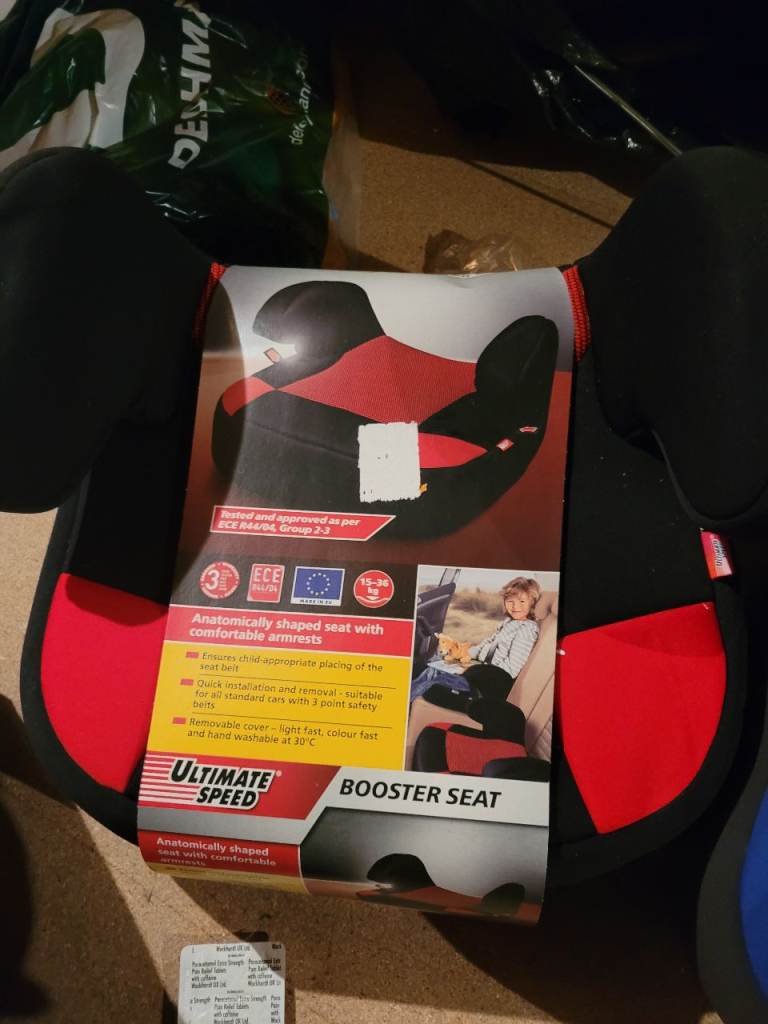 Ultimate Speed Booster Seat – Red and Black, New