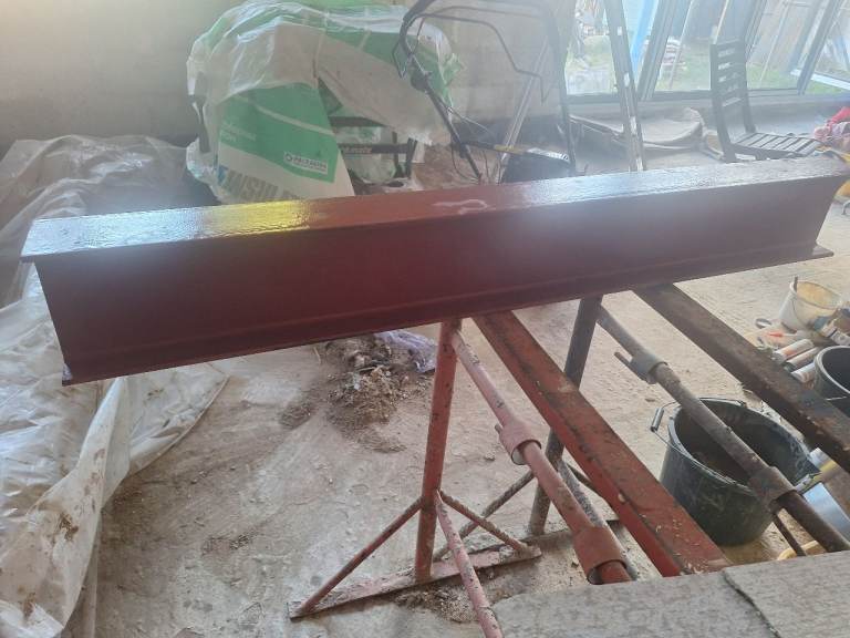 Universal Beam UB 1210 mm long x 89mm wide and 152mm high in red oxide.