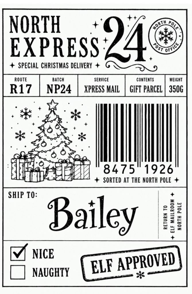 Christmas present stickers 