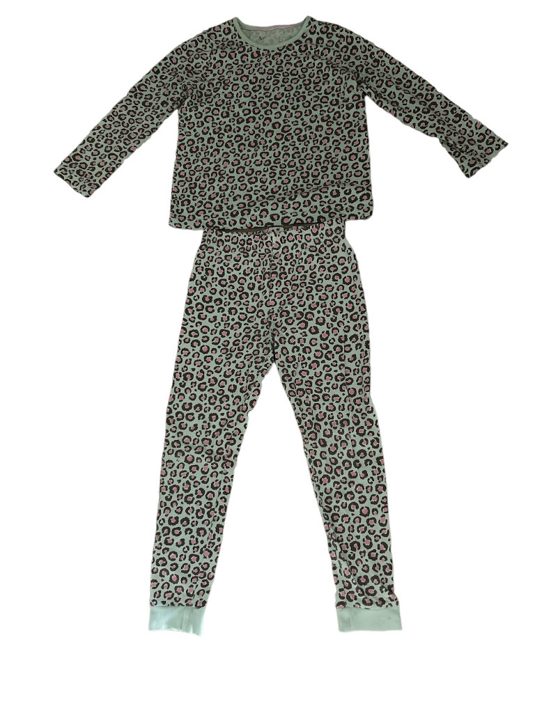 Nutmeg Girls Pyjama Set Top & Bottoms In Leopard Print Aged 5-6 Years Old