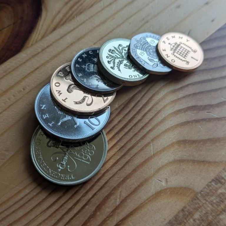 1989 PROOF Royal Mint £2-£1-20p-10p-5p-2p-1p UNCIRCULATED Coins From Year Set