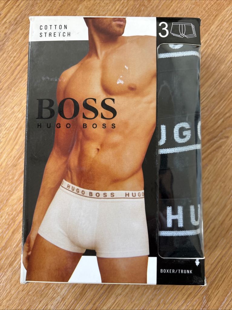 Hugo Boss Men's Boxer Shorts Underwear 3-Pack Black Size M 