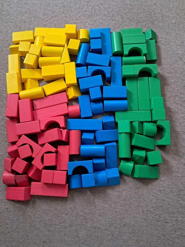 Melissa & Doug 100 Wooden Building Blocks Set