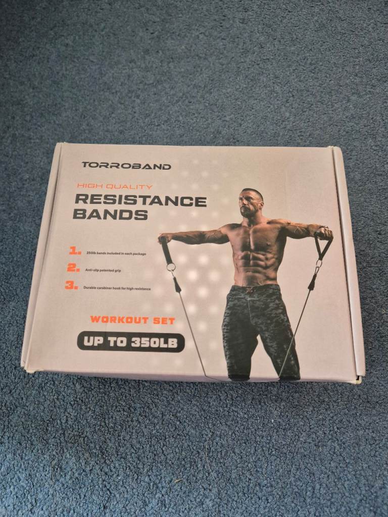 BRAND NEW Torro Resistance Bands Set - 158kg Total Resistance!