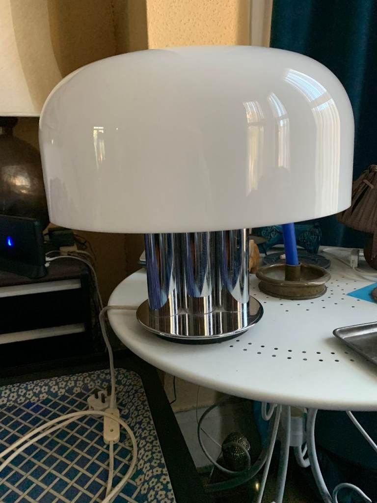 VINTAGE DESIGNER 70s MID CENTURY GUZZINI TABLE LAMP-MADE IN ITALY-REDUCED £800 TO £450 UNTIL 11 JULY