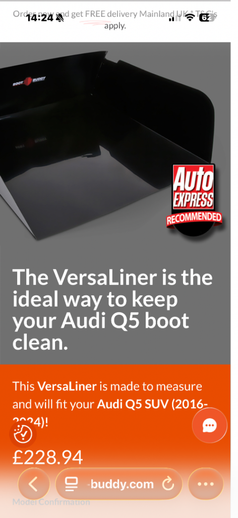 Audi Q5 Boot Liner Protector
