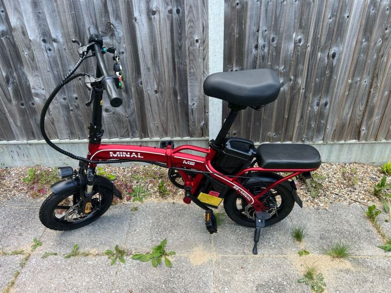 Minal M2 Red Folding Electric Bike E-Bike 350W Motor 48V 15AH Battery 35km/h New