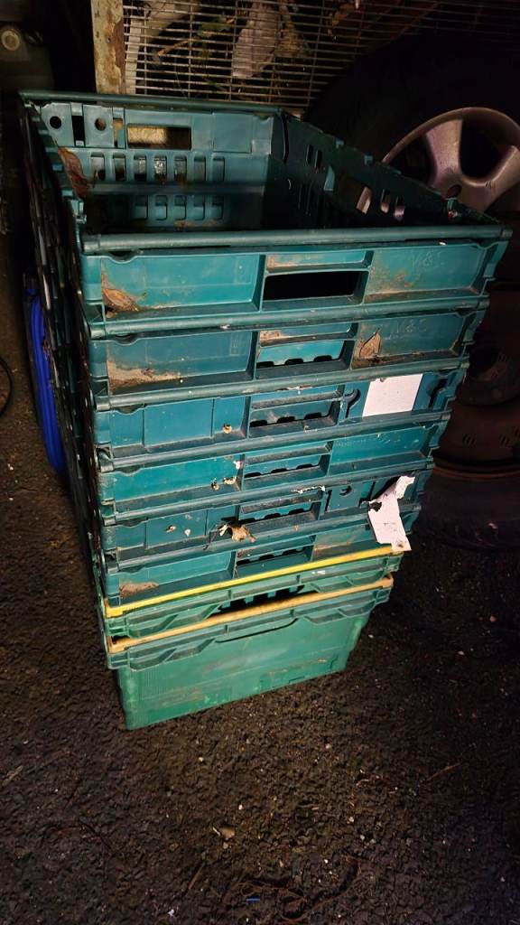 Multi nest plastic crate storage box