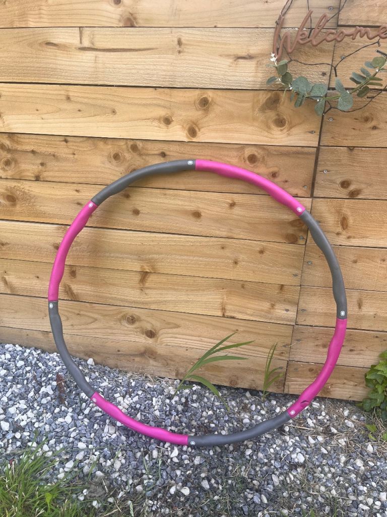 Pink & Grey Fitness Hula Hoop – Good Condition