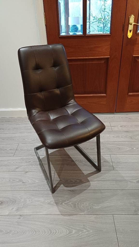 Faux Leather Dining Chairs (x4 but will sell individually)