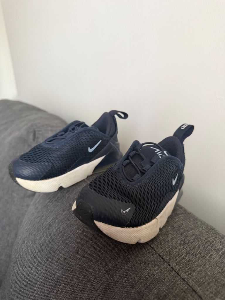 Nike Air Max Kids Trainers - Navy Blue, Good Condition