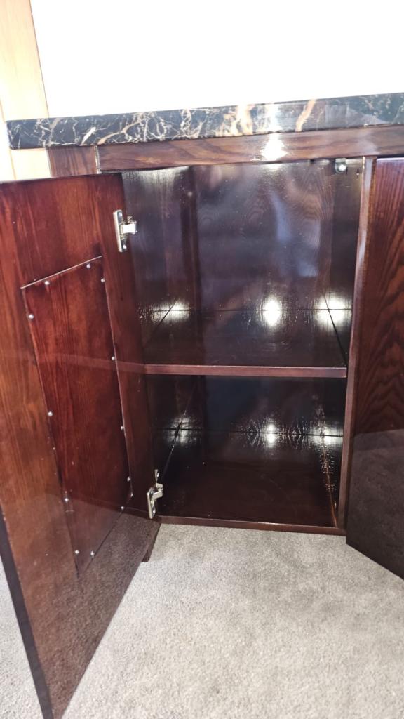 Dining room table and chairs and side cabinet