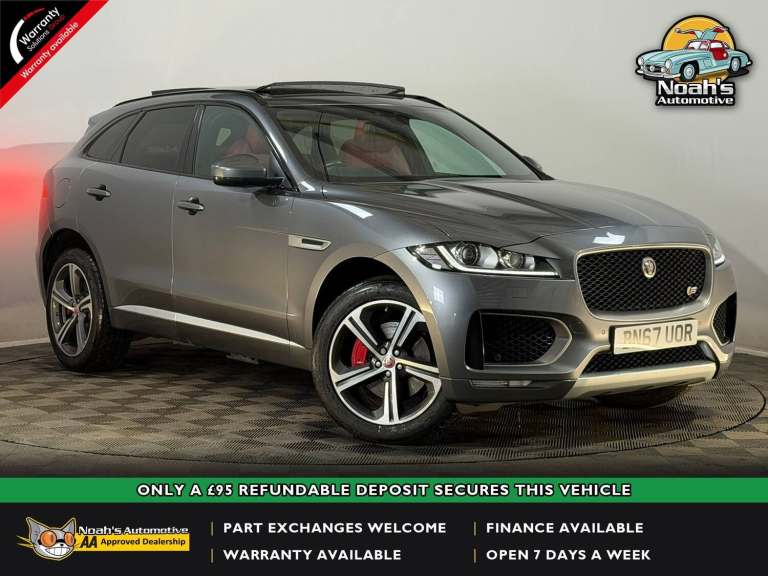 GREY 2017 67 JAGUAR F-PACE S 3.0 V6 DIESEL AUTOMATIC AWD 5 DOOR SUV 300 BHP