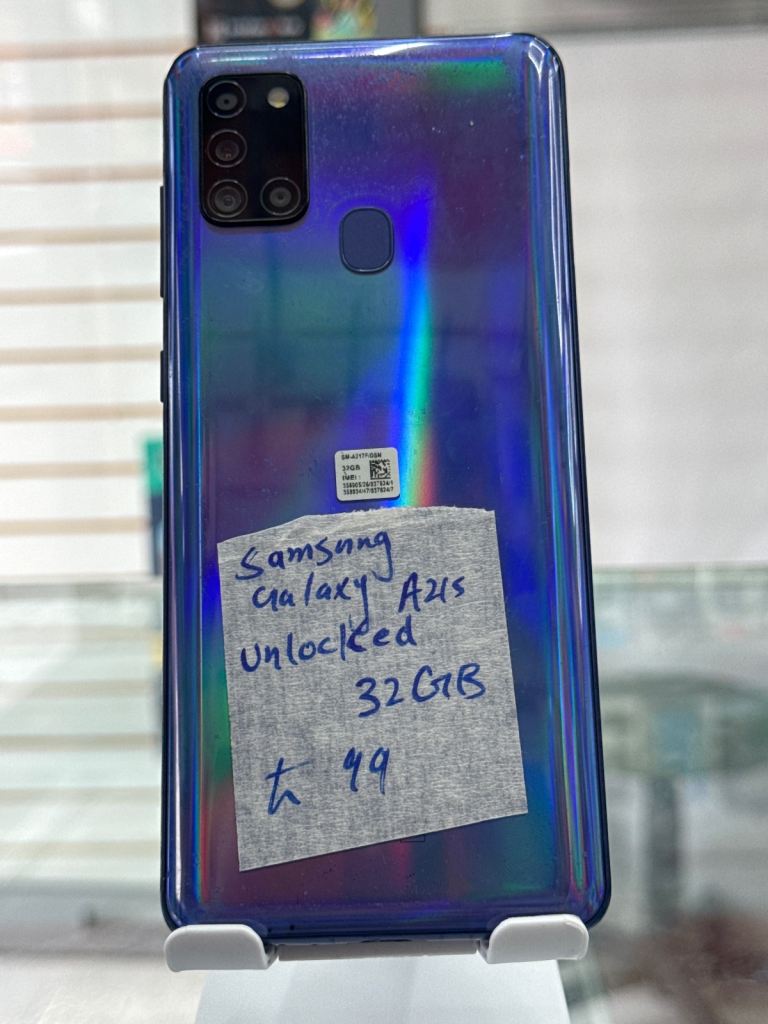 Samsung Galaxy A21s Unlocked 32GB - Blue, Good Condition