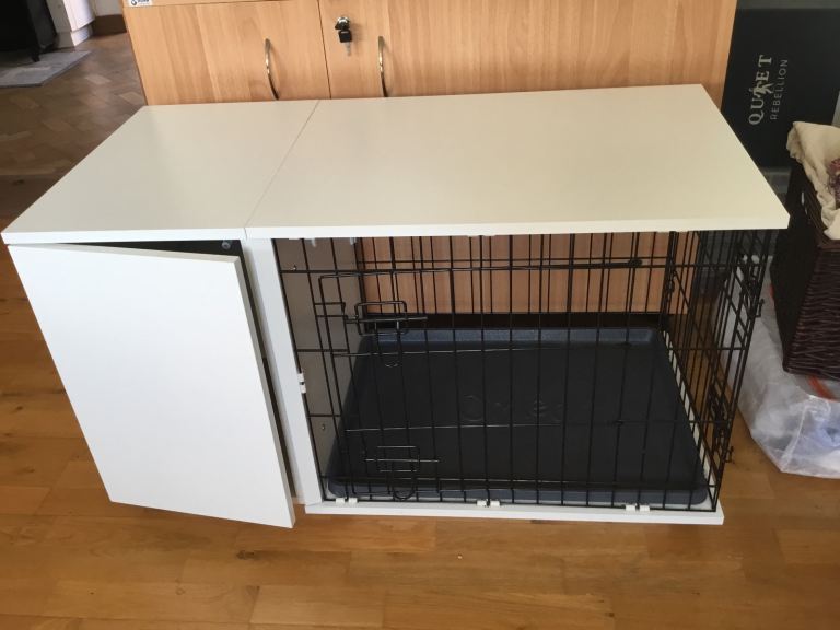 Omlet Fido Studio 24 Inch White Dog Crate With Cupboard