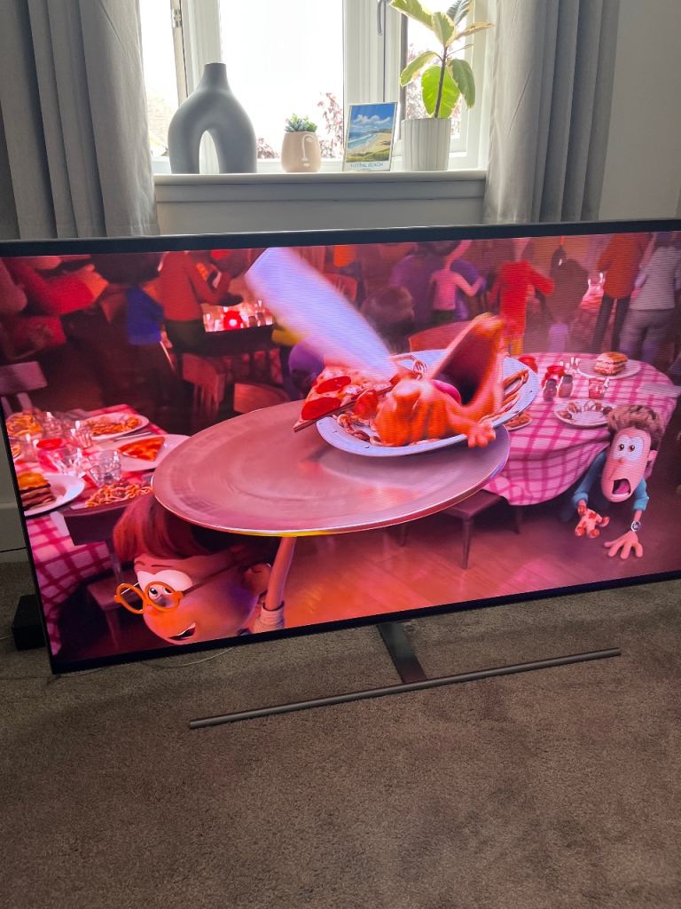 Large Flat Screen TV with Stand – Good Condition