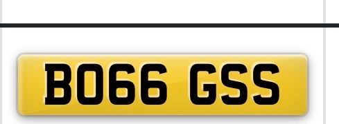 Personalised number plate BO66 GSS