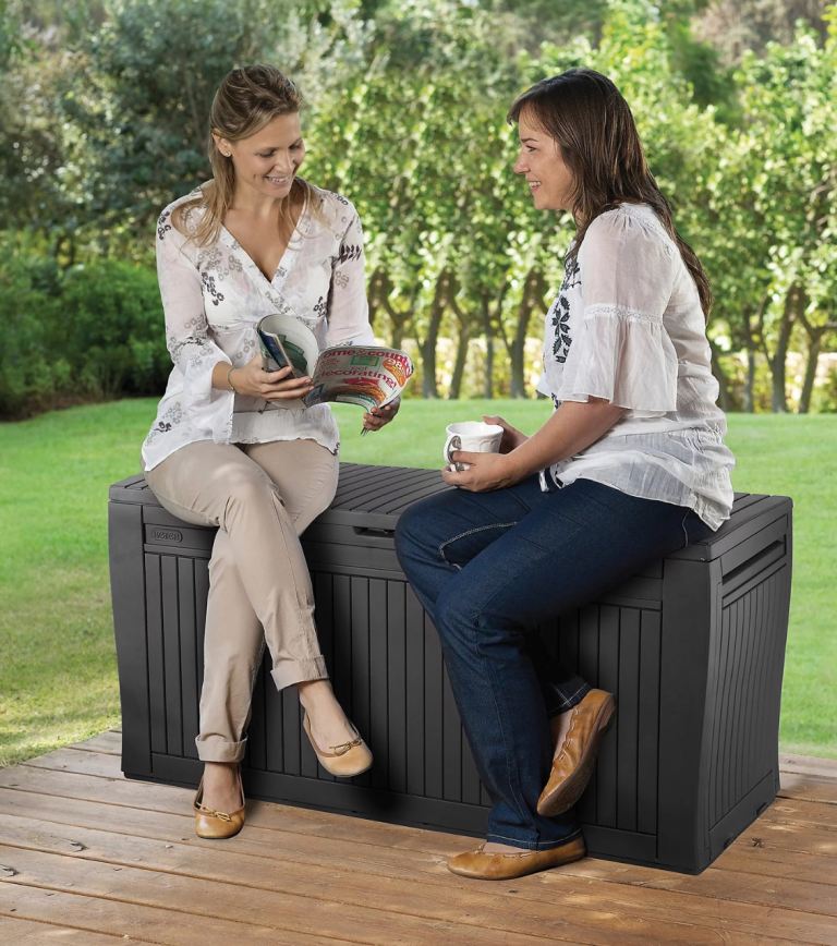 Keter Comfy Dual Purpose Garden Seat & Storage Box 270L Brand New Unused Unopened 