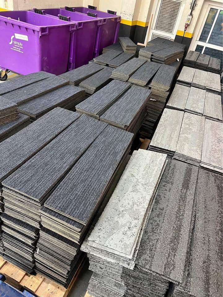 High-Quality Commercial Carpet Tiles Ready for Distribution