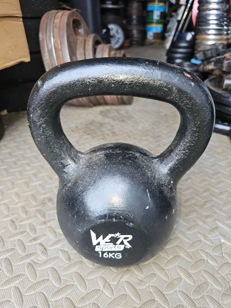 WER Sports 16KG Kettlebell – Black, Good Condition