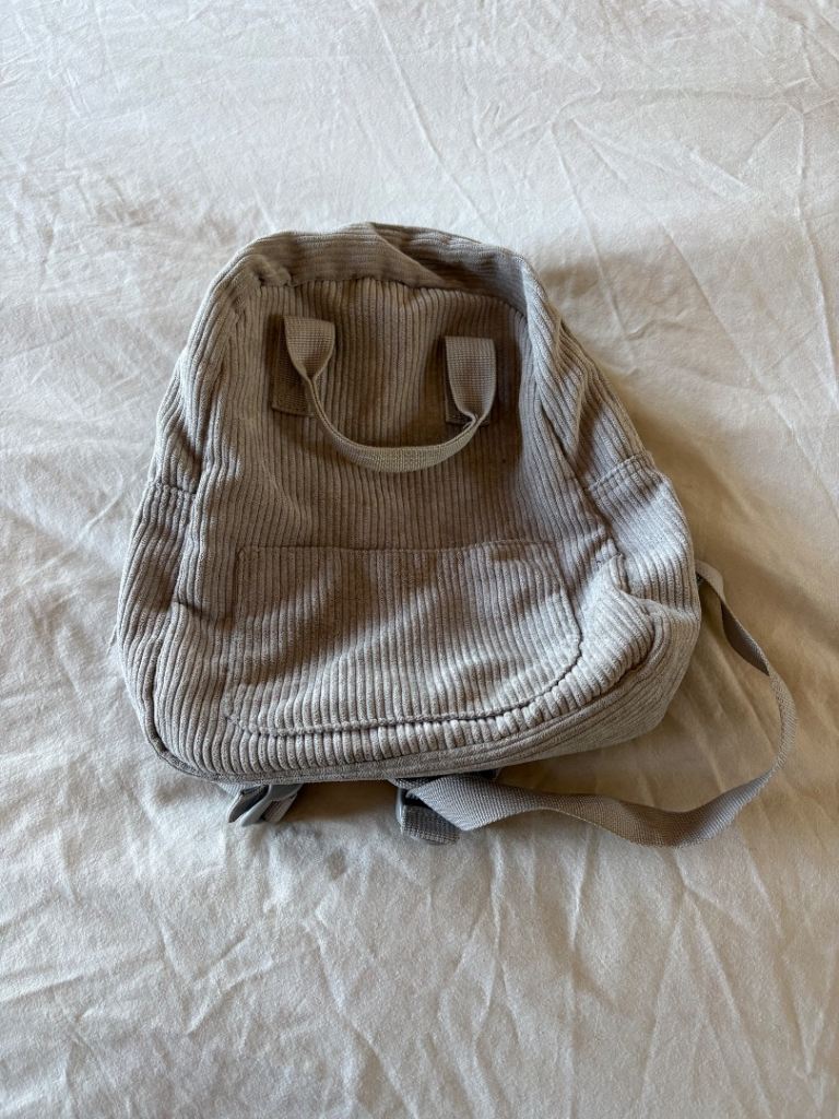 Grey Corduroy Backpack for Kids – As Good As New