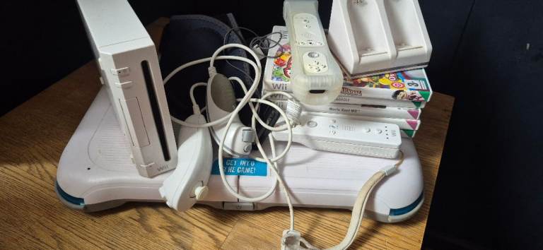 Nintendo Wii Console with Wii Fit Board, Controllers & Games