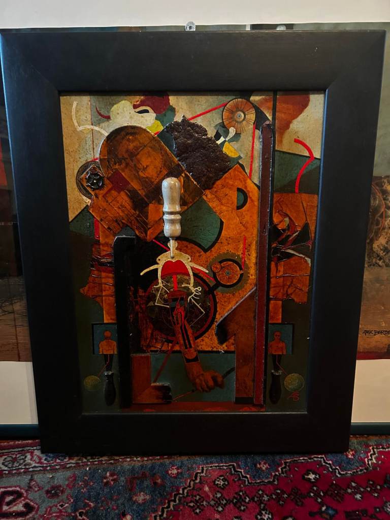 Rare opportunity: 1997 work by Alexander Berdysheff "Homunuculus" 49x 61cm Mixed Media