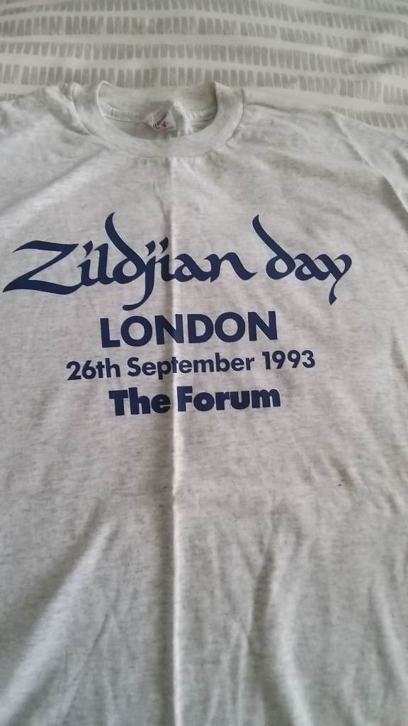 Zildjian Day ,London 1993 - T-shirt - rare - Size XL - Simon Phillips et al. Super rare.