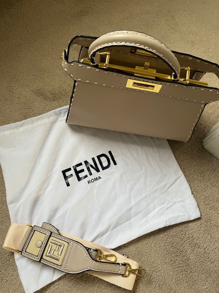 Leather hand stitched bag