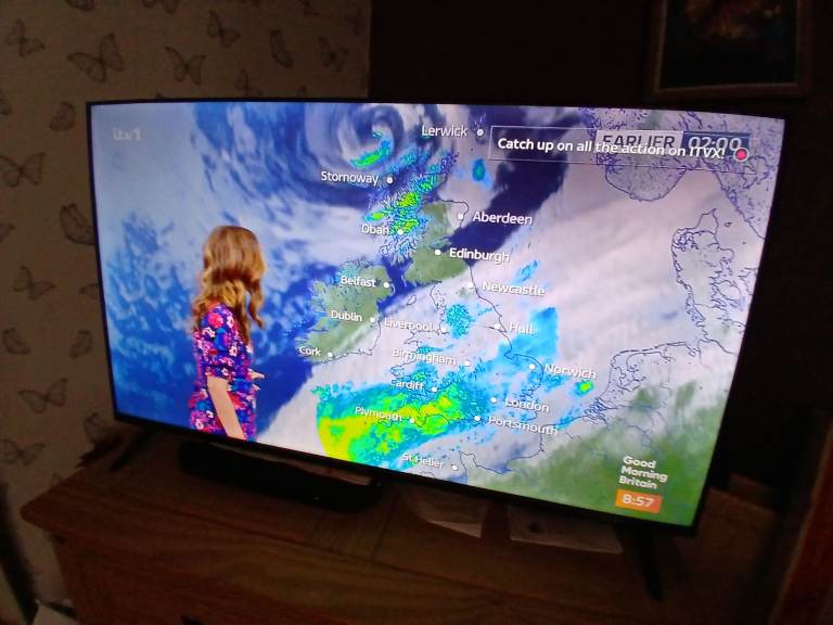 Large Black Flat Screen TV – Good Condition