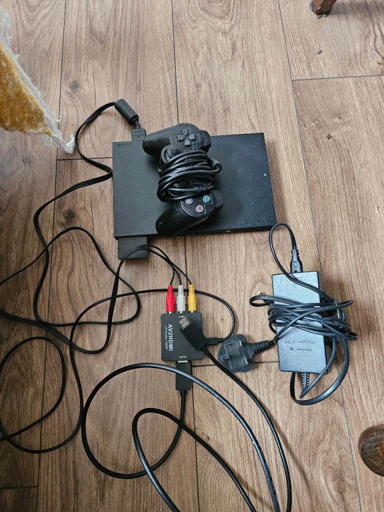 Sony PlayStation 2 Console with Games and Cables