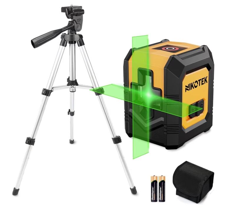 Nikotek Green Laser spirit Level with Tripod, Self-Leveling Bright Green Beam