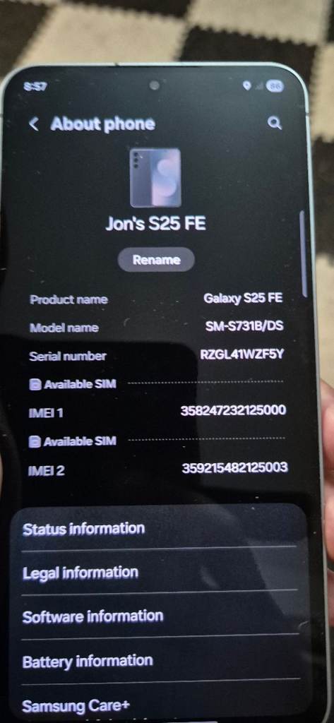 Samsung Galaxy S23 FE – Grey, As Good As New