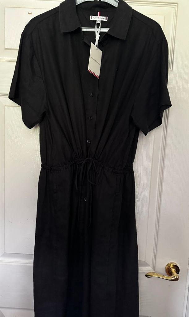 Tommy Hilfiger Black linen Dress - New with Tags