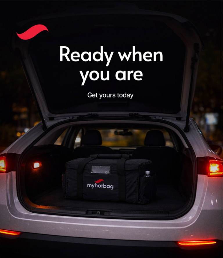 Heated delivery bag