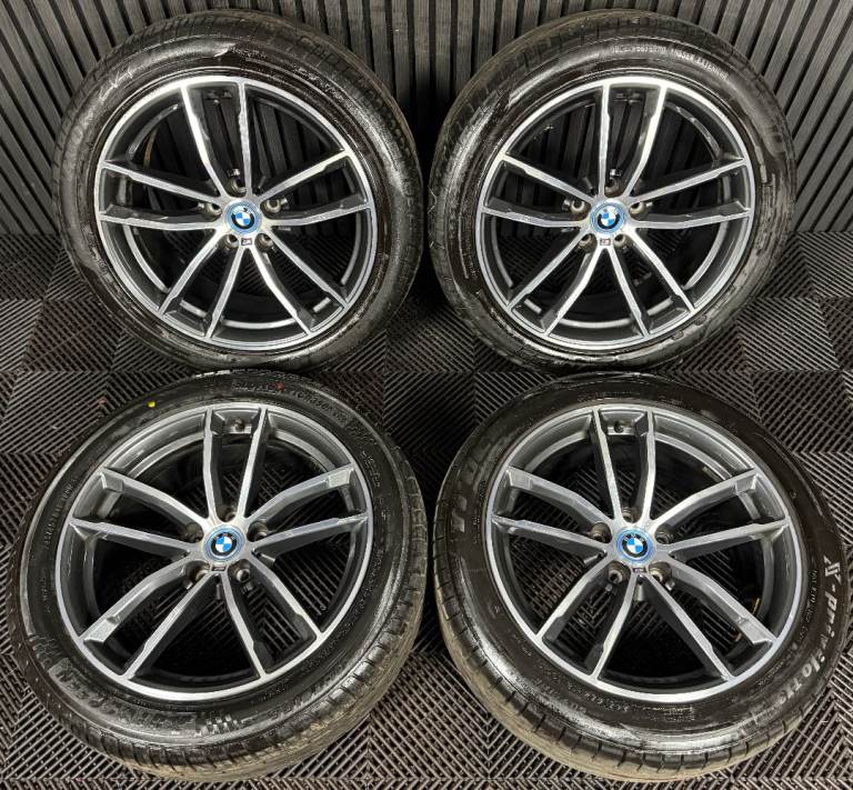 18" GENUINE BMW 5 SERIES 4 662 GREY DC M SPORT G30 G31 ALLOY WHEEL TYRES