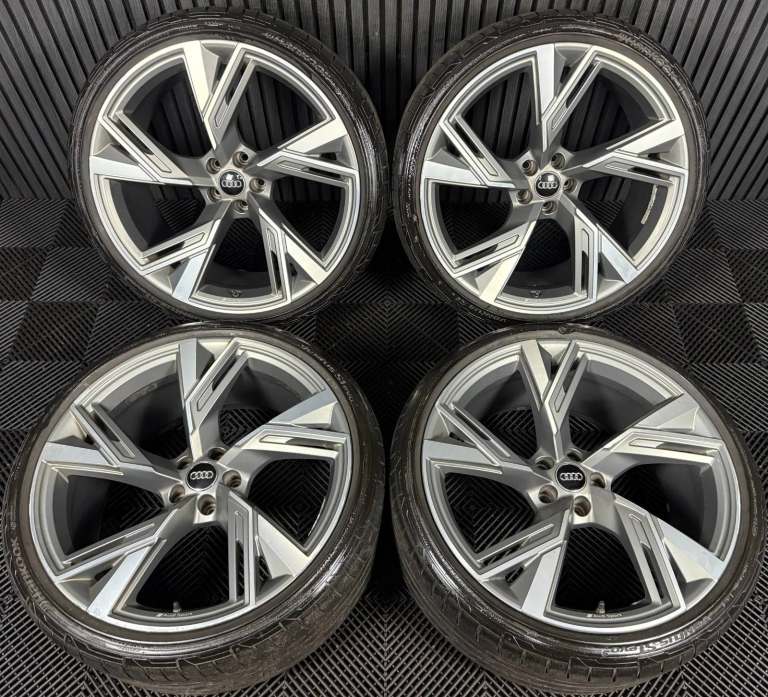 22" GENUINE AUDI RS6 RS7 TRAPEZ 4K RS 5 SPOKE ALLOY WHEELS TYRES