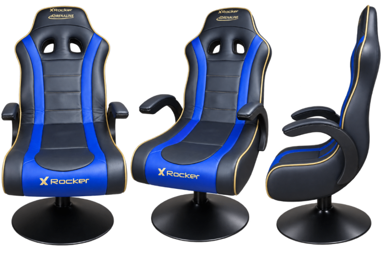 X Rocker Adrenaline Gaming Chair - Black and Blue, Good Condition