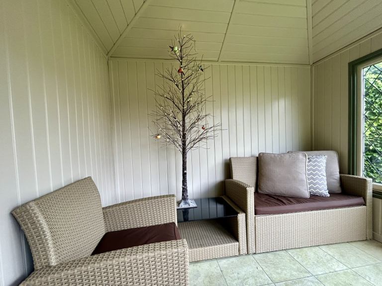 Garden outdoor or summer house cream rattan furniture
