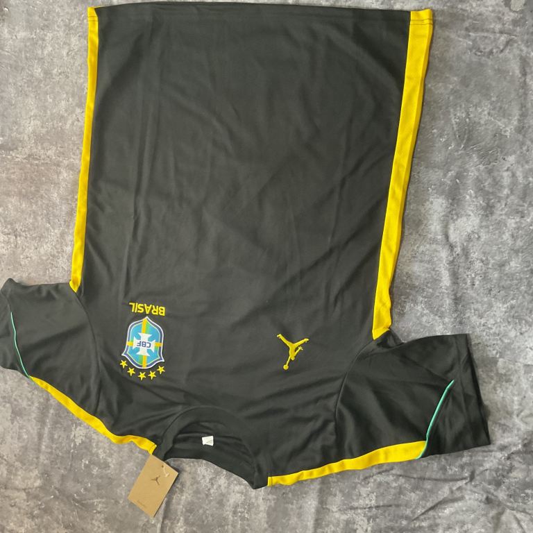 New Jordan Brasil Football Training Top – Black & Yellow